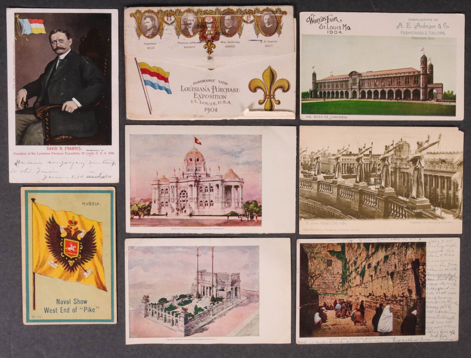 SOUVENIR POSTCARDS FROM THE 1904 WORLD'S FAIR