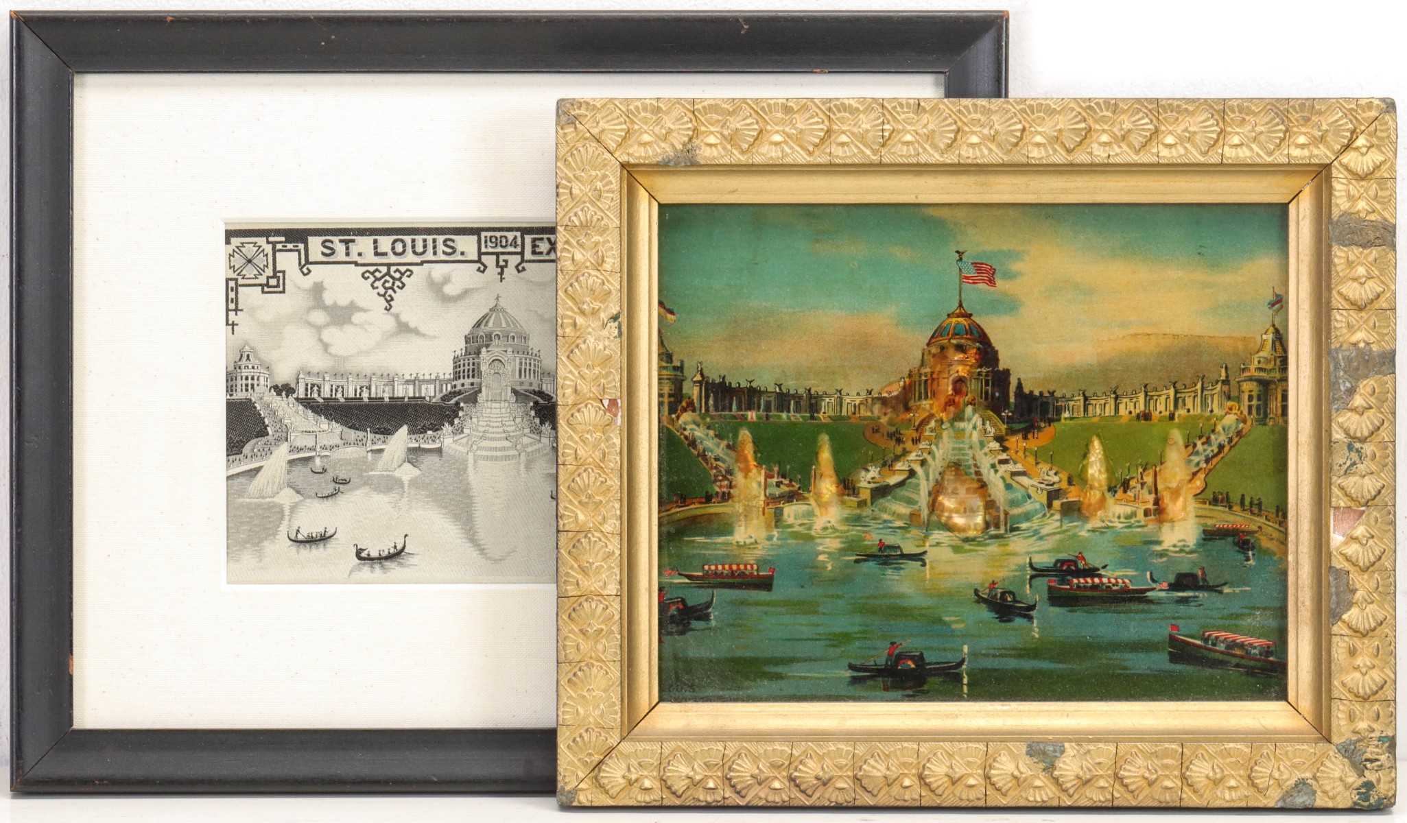 FRAMED SOUVENIRS FROM THE 1904 WORLD'S FAIR EXPOSITION