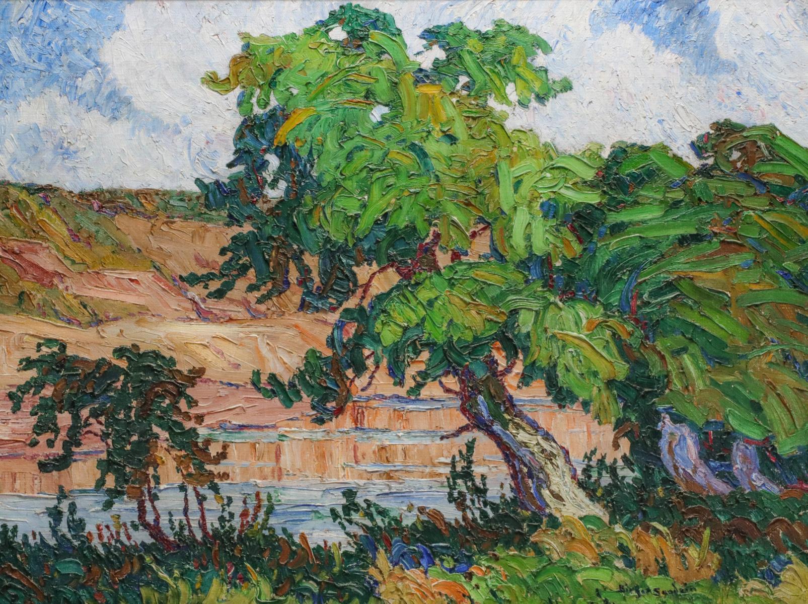 BIRGER SANDZEN (1871-1954) OIL ON CANVAS DATED 1921