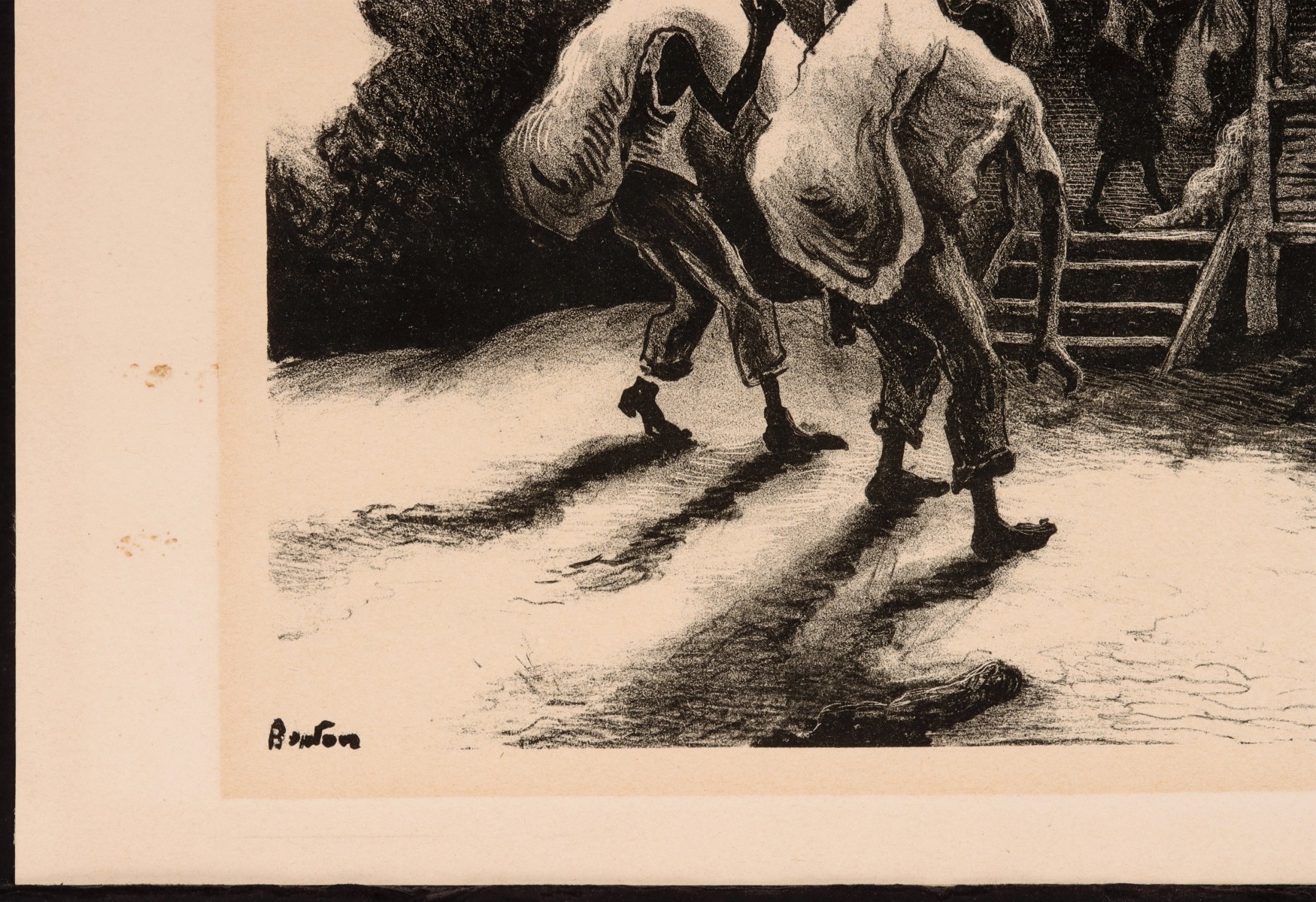 THOMAS HART BENTON (1889-1975) PENCIL SIGNED LITHOGRAPH