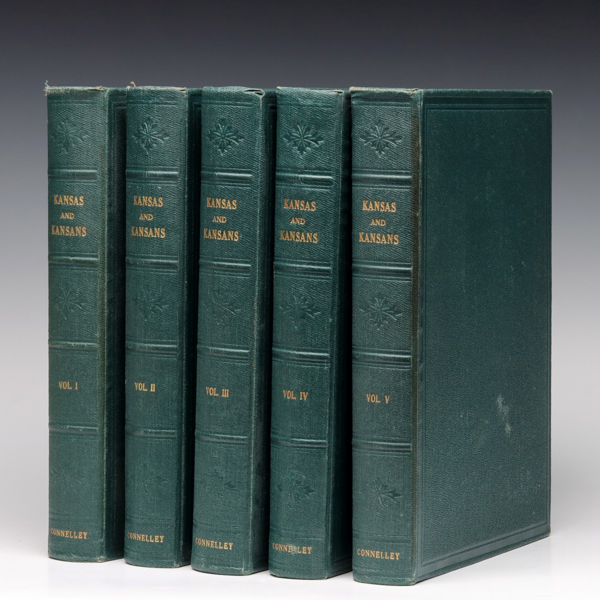 FIVE VOLUME HISTORY TITLED 'KANSAS AND KANSANS'