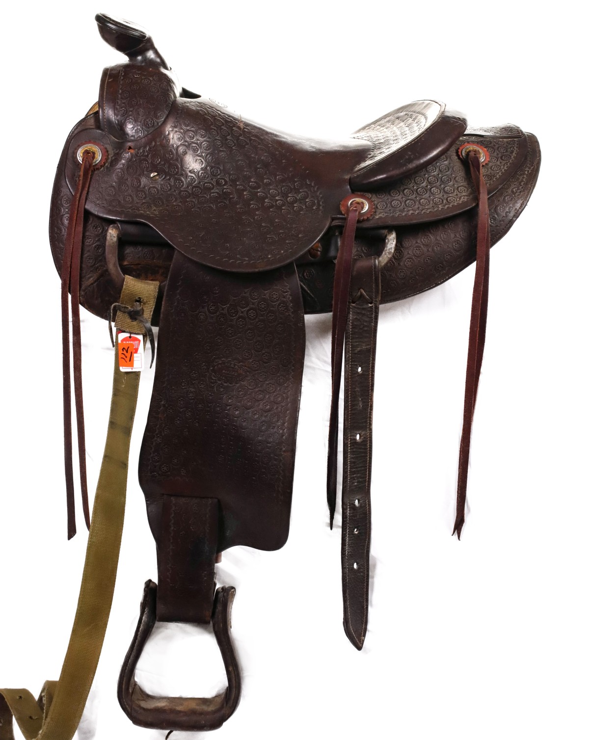 A BEAUTIFULLY STAMPED SADDLE BY KNAPP & MOSS CHANUTE KS