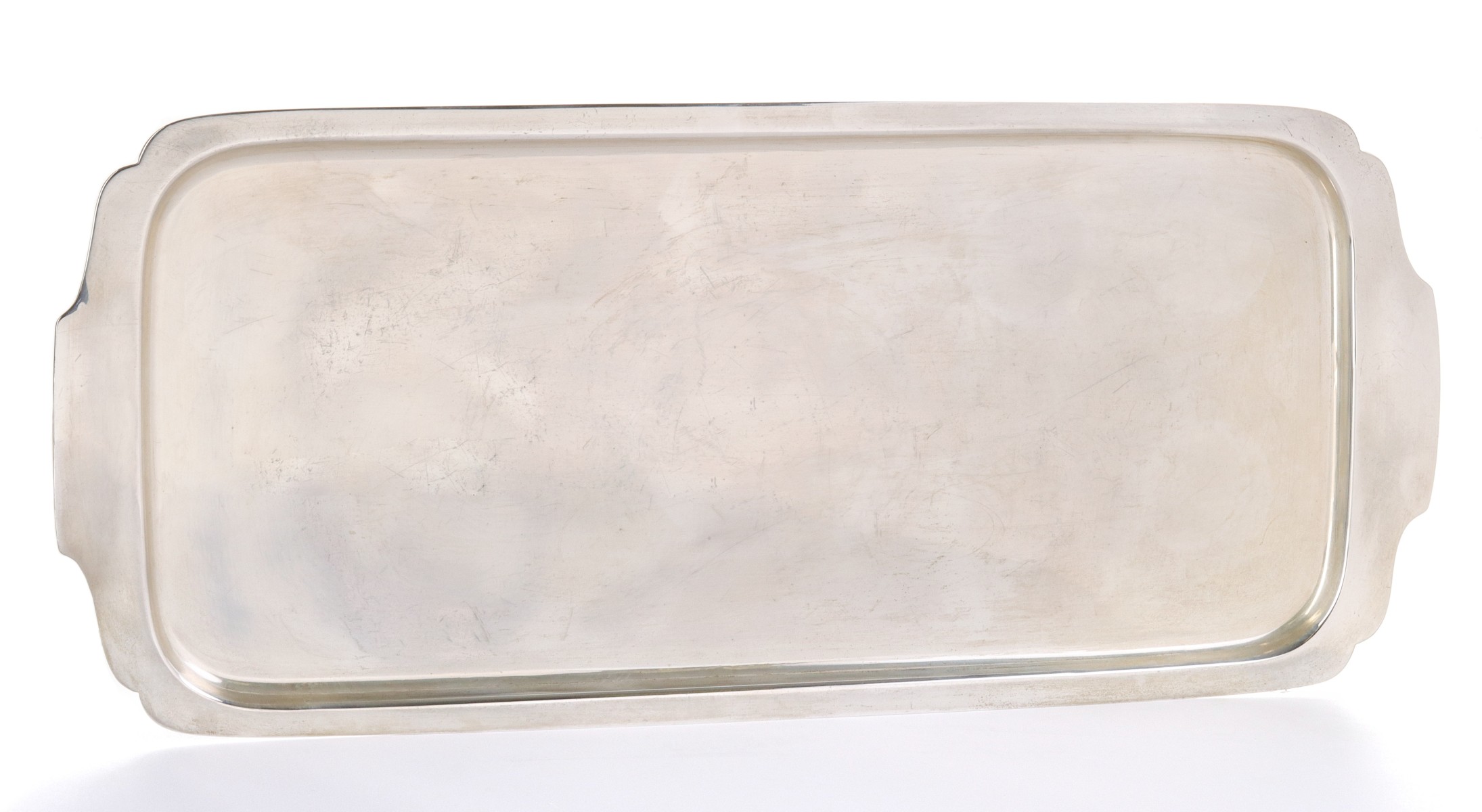 A MODERN UNDECORATED STERLING TRAY BY INTERNATIONAL