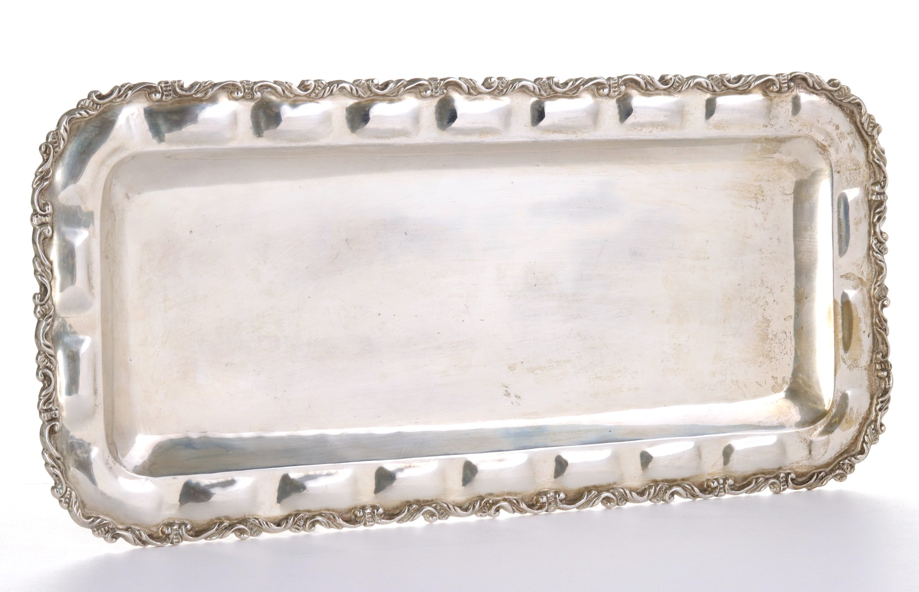 A LARGE STERLING SILVER TRAY SIGNED A. TORRES VEGA