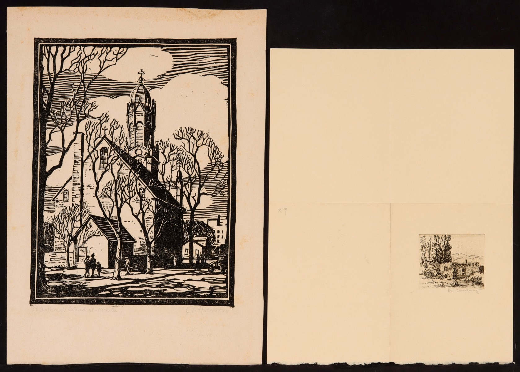 KANSAS PRINTMAKERS CLARENCE HOTVEDT AND LEO COURTNEY