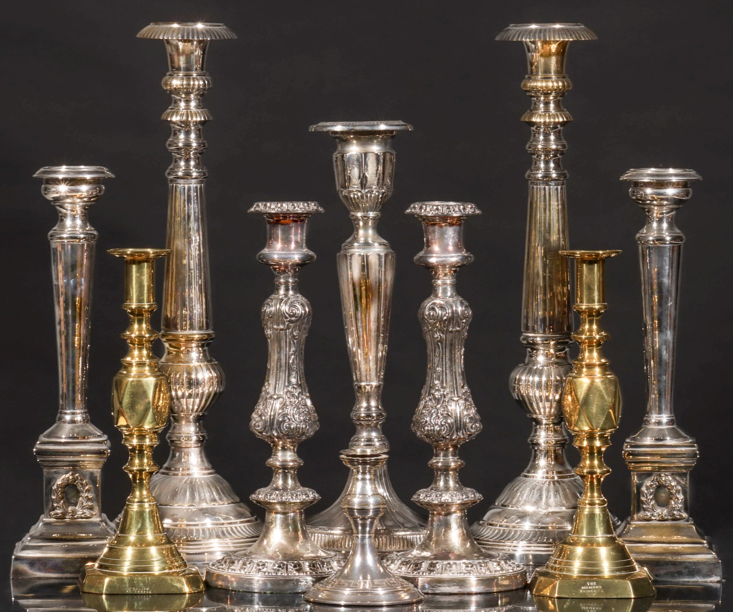 A COLLECTION OF 20TH CENTURY DECORATIVE CANDLESTICKS