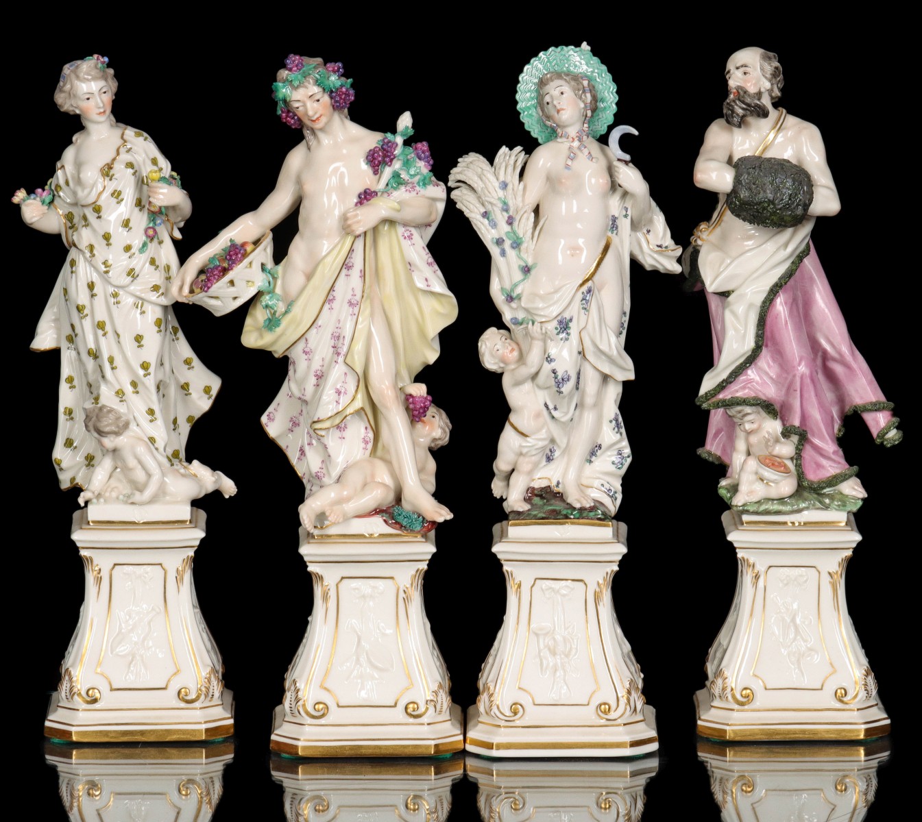 CONTINETAL PORCELAIN ALLEGORIES OF THE FOUR SEASON