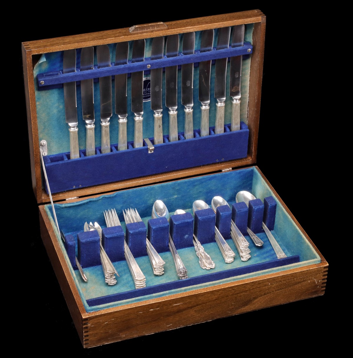 A 53-PIECE SERVICE OF TUTTLE TRIANON STERLING FLATWARE