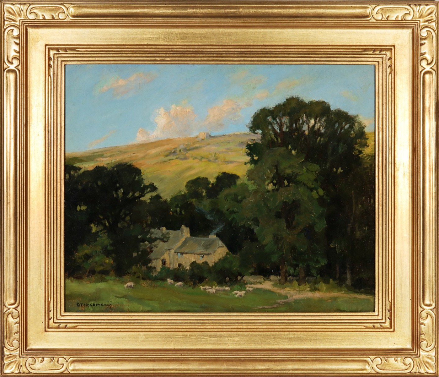 EDGAR T. HOLDING (1870-1952) OIL ON ARTIST BOARD