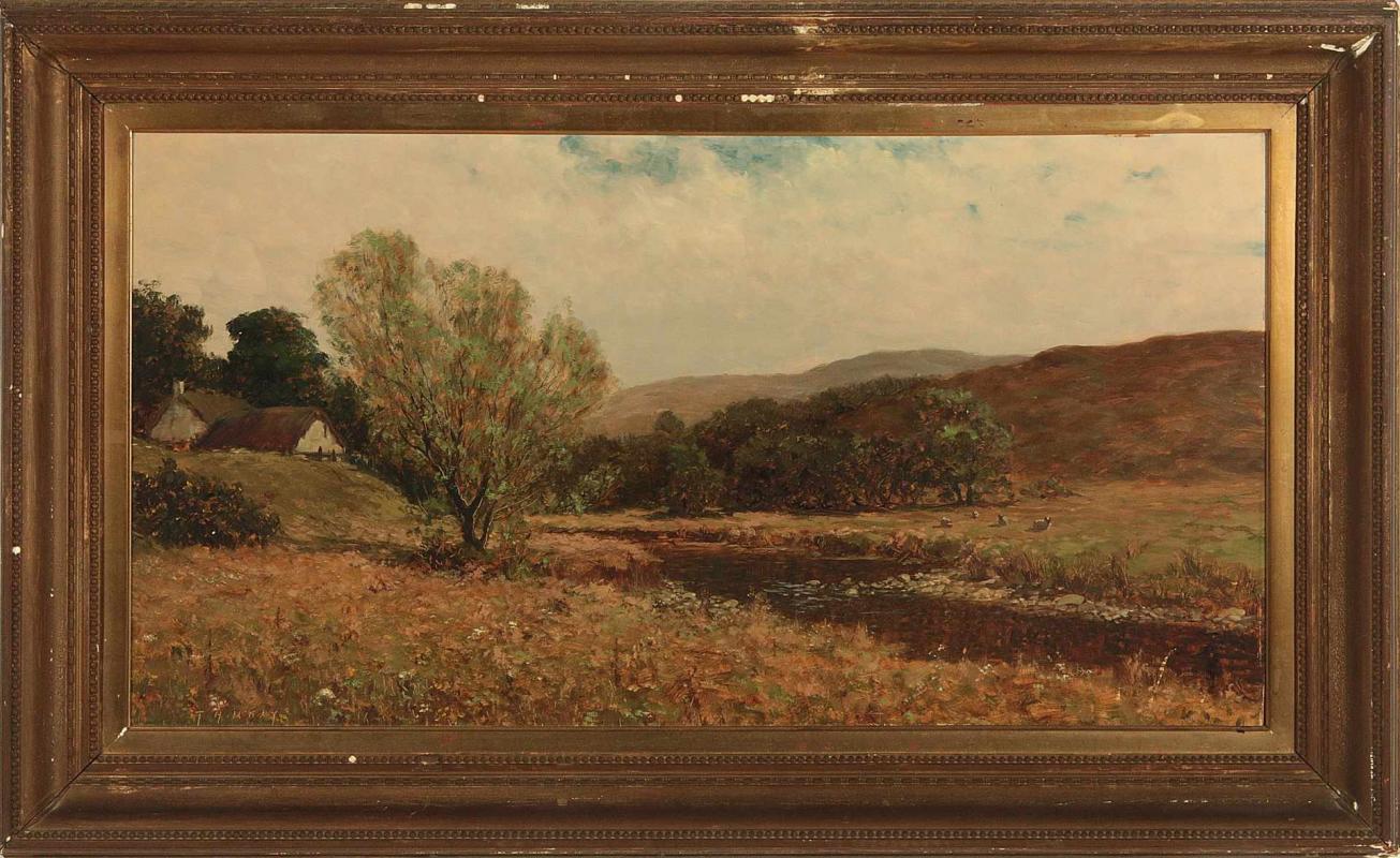 #145: THOMAS MCKAY (1870-1930) OIL ON ARTIST'S BOARD