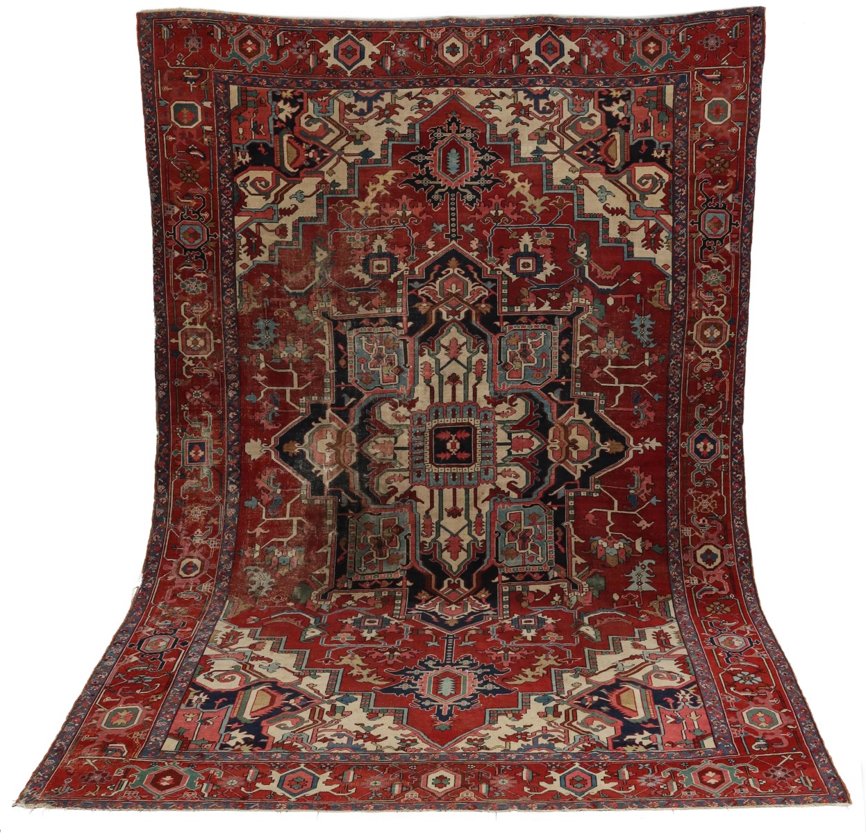 A LATE 19TH CENTURY NW PERSIAN HERIZ SERAPI CARPET