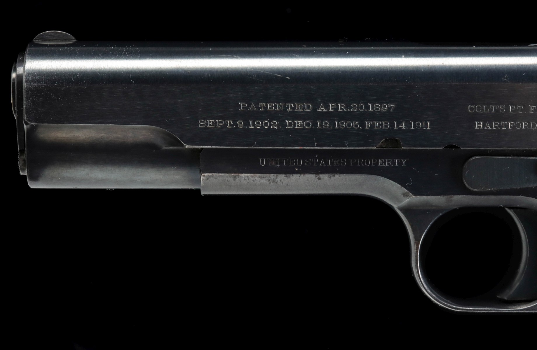 A 1912 COLT 45ACP M1911 SEMI-AUTO PISTOL US PROPERTY