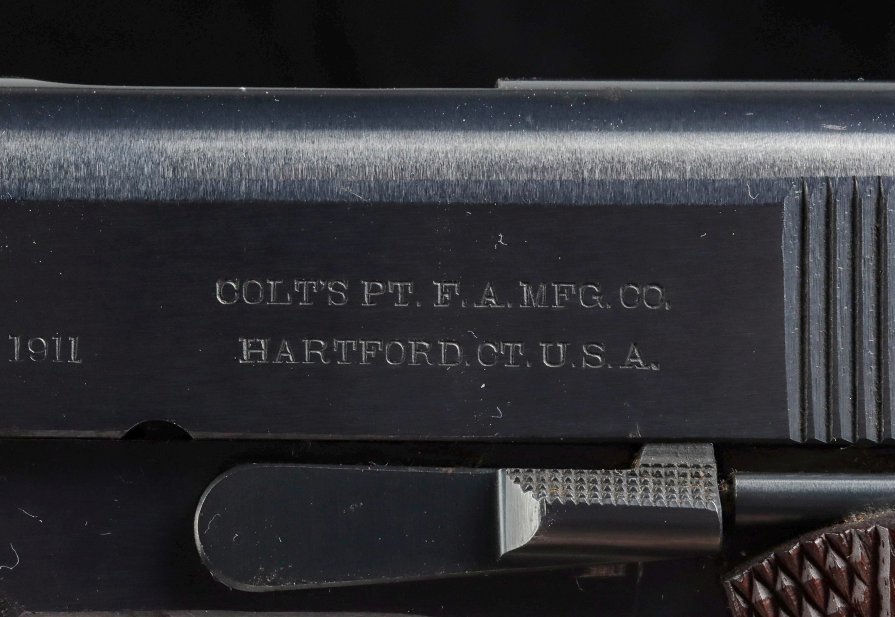 A 1912 COLT 45ACP M1911 SEMI-AUTO PISTOL US PROPERTY