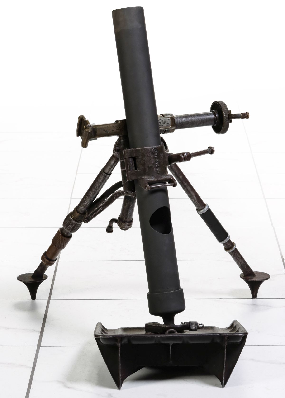 DEMILLED BRANDT M5 60MM MORTAR WITH MOUNT AND SIGHT