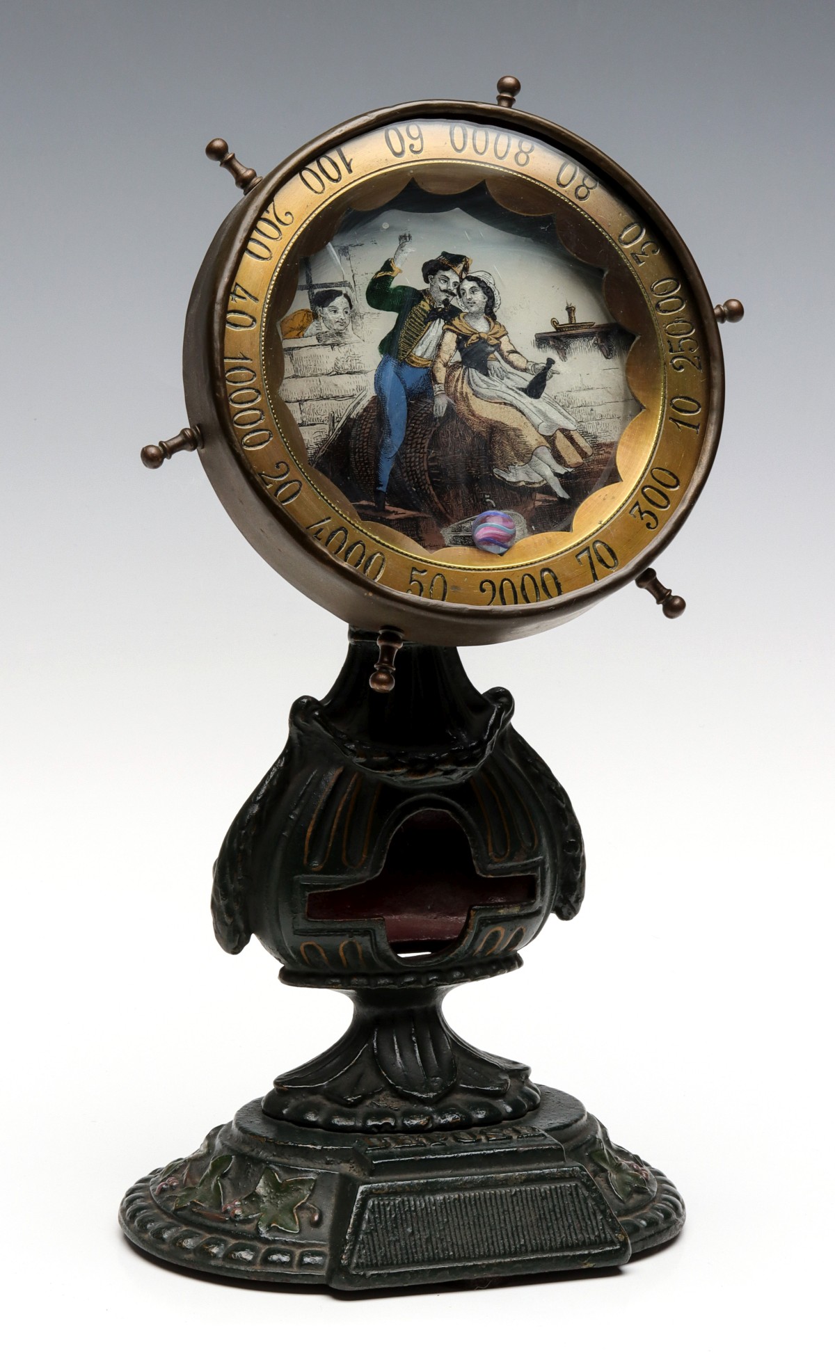 A 19TH C. FRENCH COUNTERTOP ROULETTE GAME MATCH STRIKER