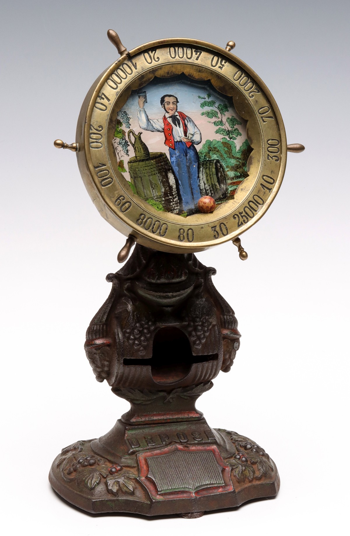 A 19TH C. FRENCH COUNTERTOP ROULETTE GAME MATCH STRIKER