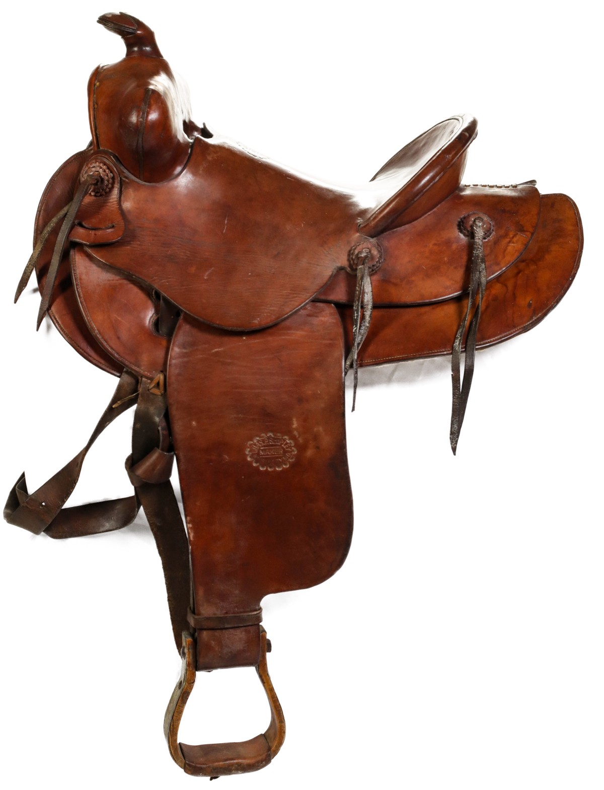 SHIPLEY'S NO. 398 PERFECTION LEATHER ROPING TREE SADDLE