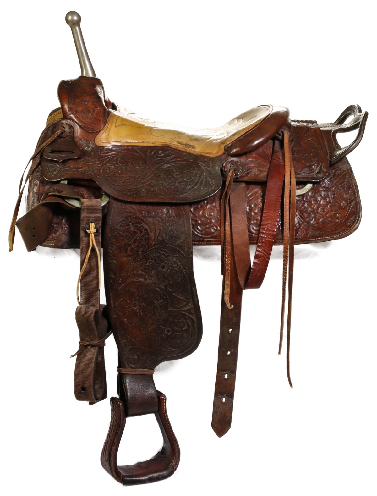 A VINTAGE MONROE VEACH TRENTON MO RODEO KIDS SADDLE