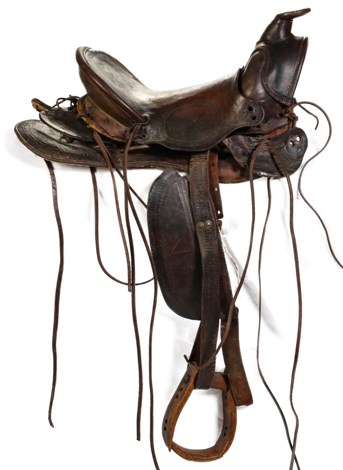 A SHIPLEY NO. 7 CHILD'S SIZE SADDLE WITH 11-INCH SEAT