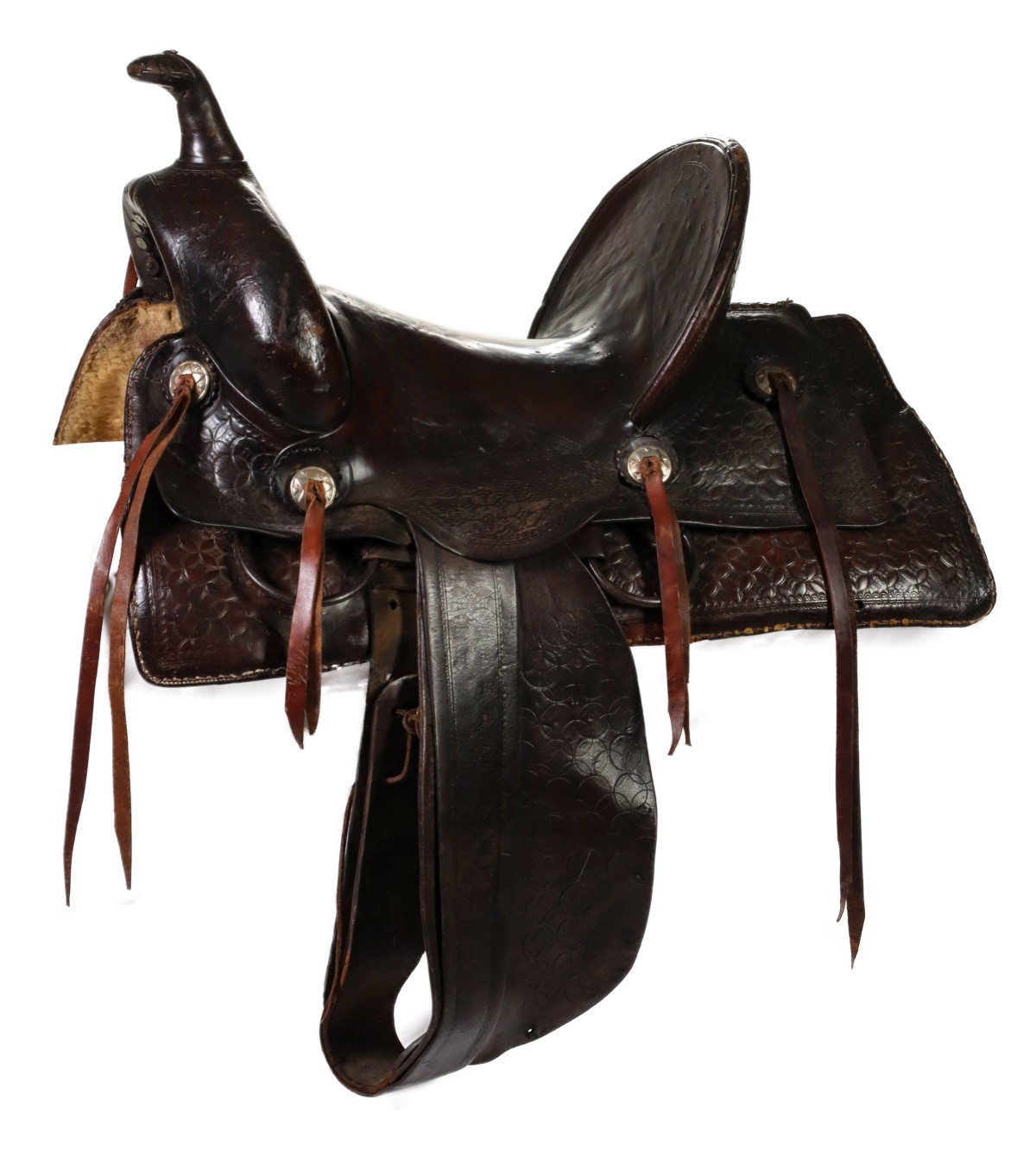 A HANDSOME HIGH FORK AND HIGH BACK SHIPLEY SADDLE