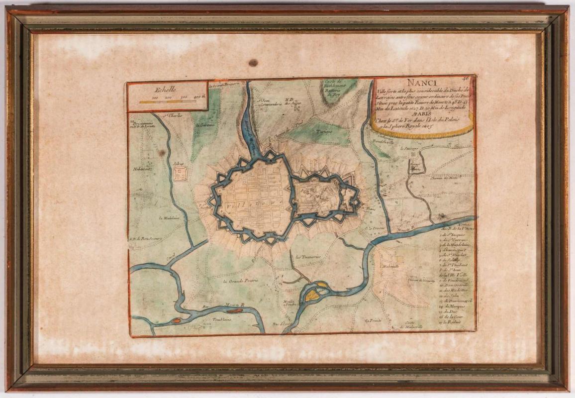 ANTIQUE MAPS OF FRENCH CITIES, ROUEN, PARIS, CAHORS