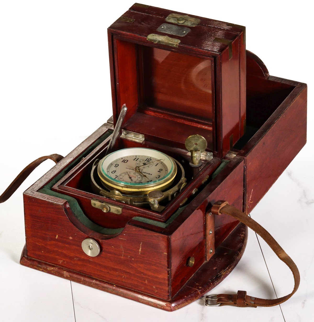 A LATE 20TH CENTURY RUSSIAN DOUBLE BOXED CHRONOMETER