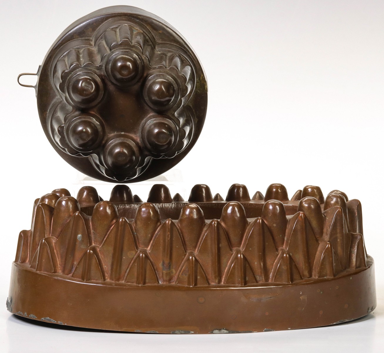 TWO 19TH CENTURY BIRMINGHAM COPPER FOOD MOLDS