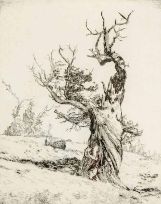 LYMAN BYXBE (1886-1980) PENCIL SIGNED ETCHING