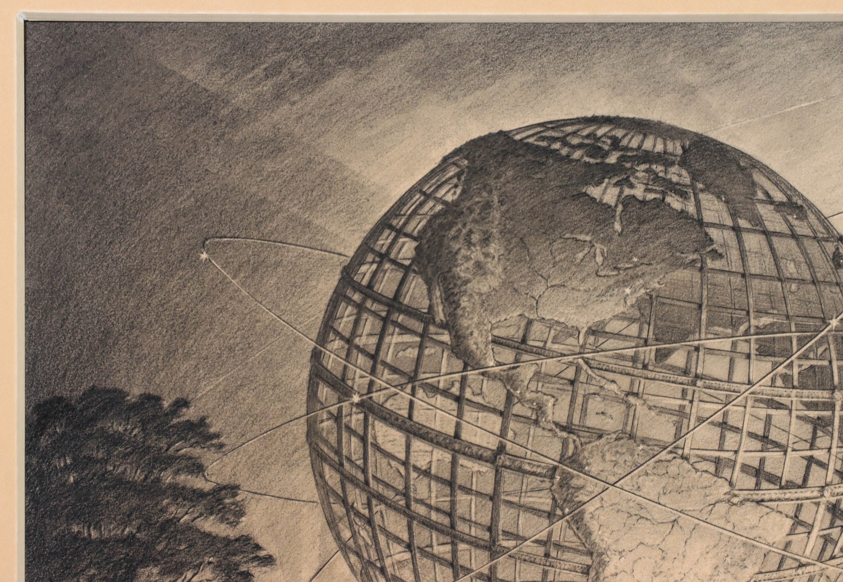 HUGH FERRISS (1889-1962) 1962 UNISPHERE ILLUSTRATION