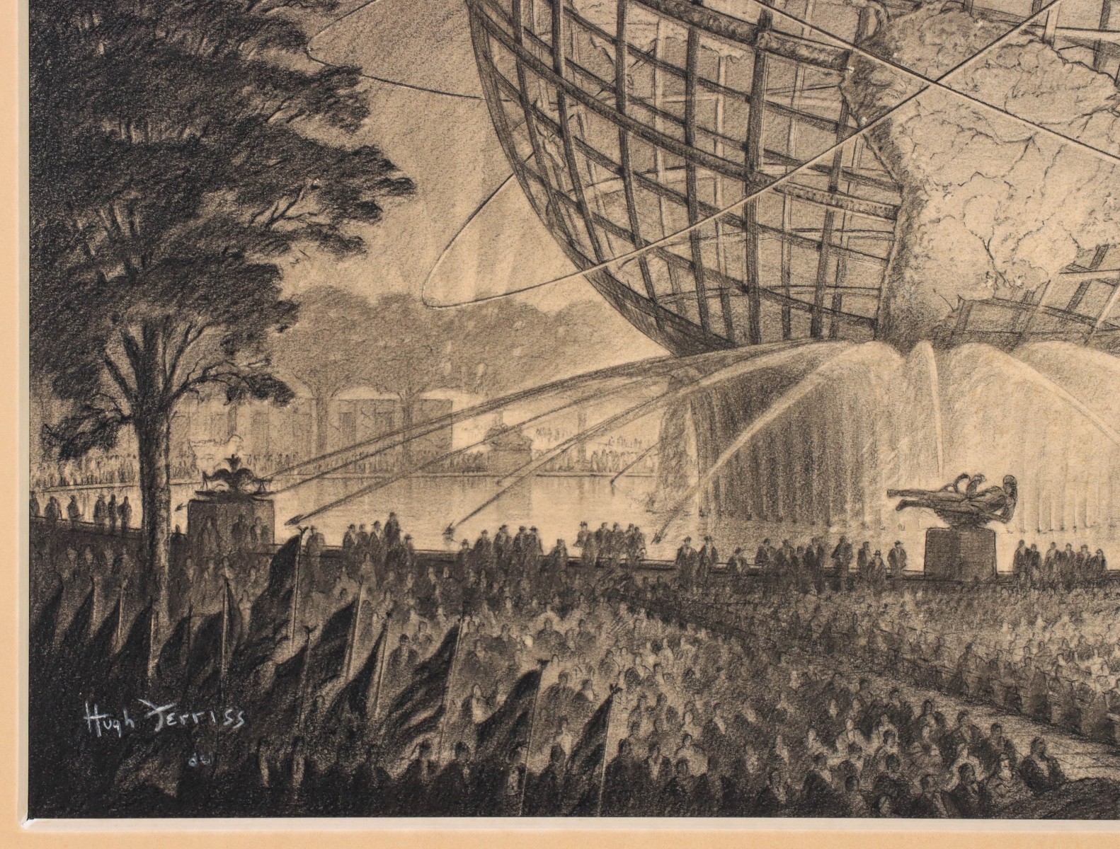 HUGH FERRISS (1889-1962) 1962 UNISPHERE ILLUSTRATION