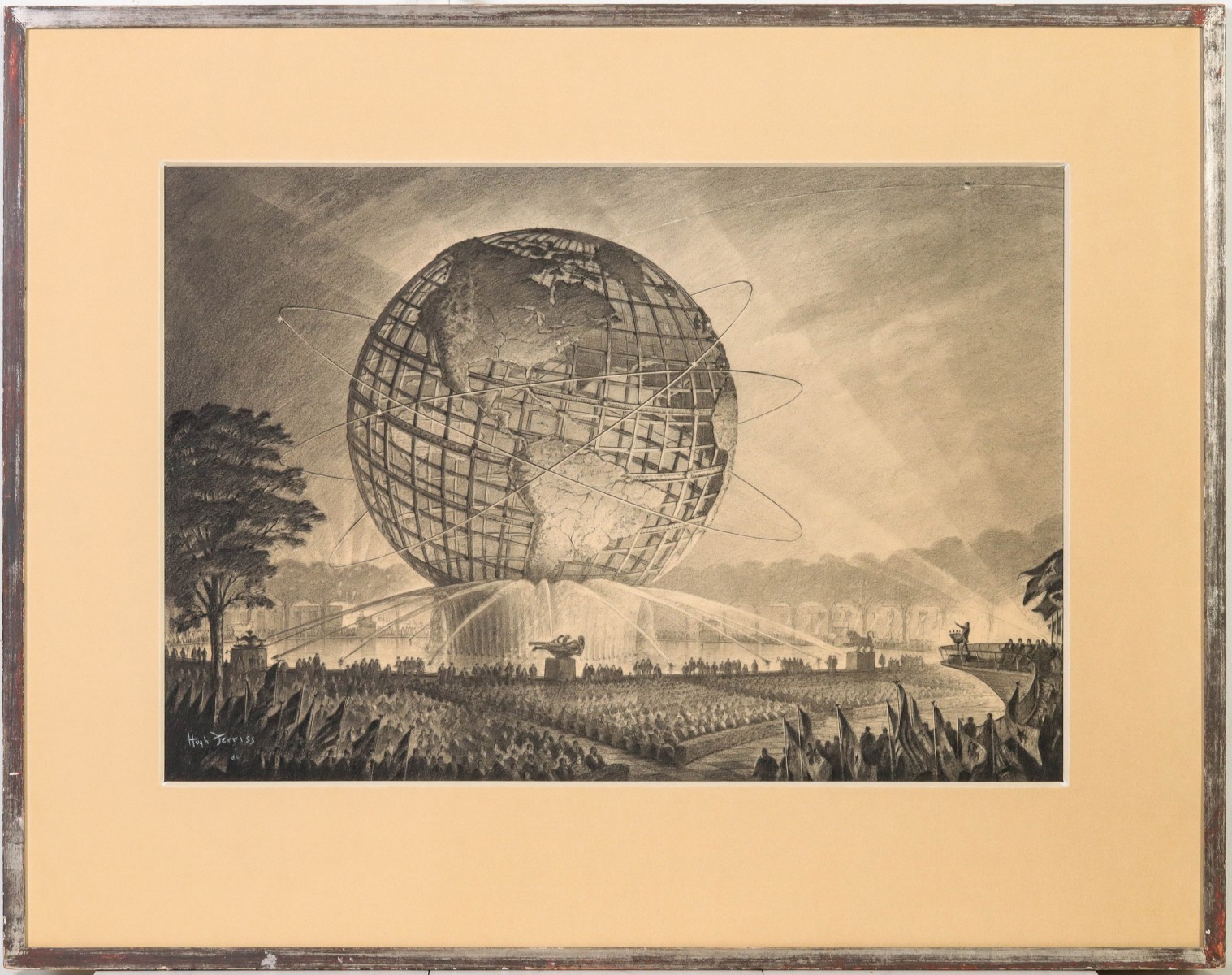 HUGH FERRISS (1889-1962) 1962 UNISPHERE ILLUSTRATION