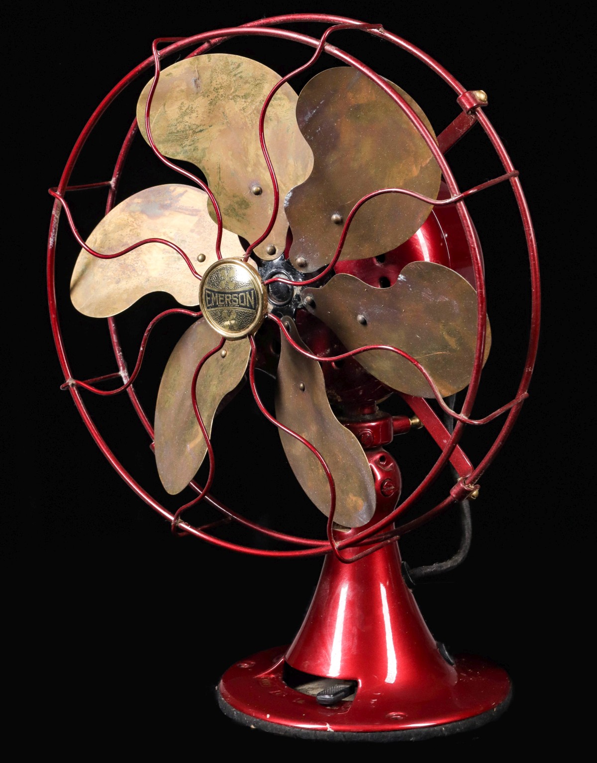 A CIRCA 1919 EMERSON LARGE MOTOR SIX BLADE TABLE FAN