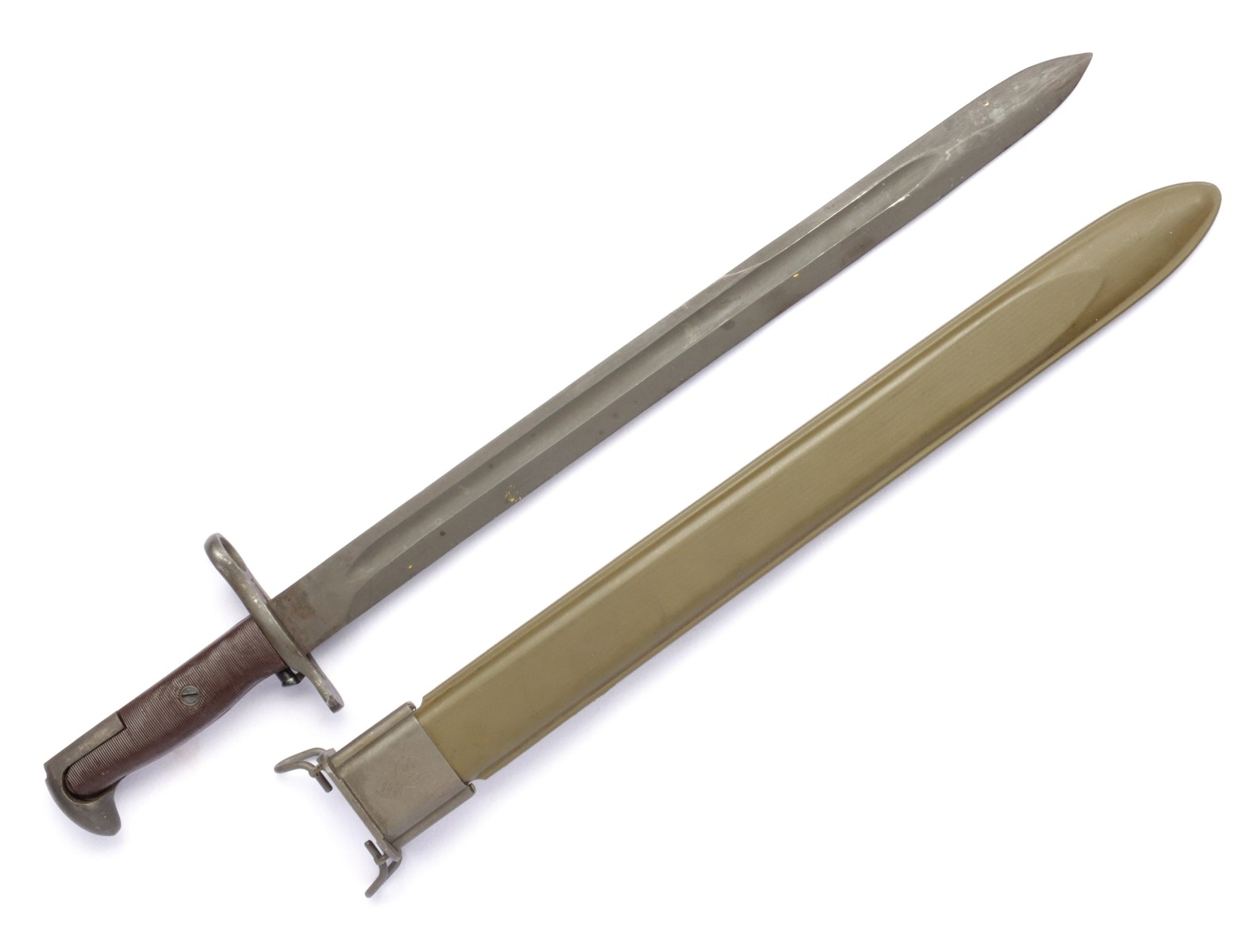 US ARMY M1942 AFH SPRINGFIELD BAYONET AND SCABBARD