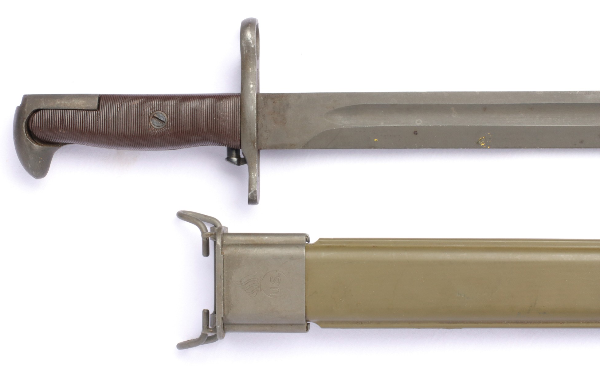 US ARMY M1942 AFH SPRINGFIELD BAYONET AND SCABBARD