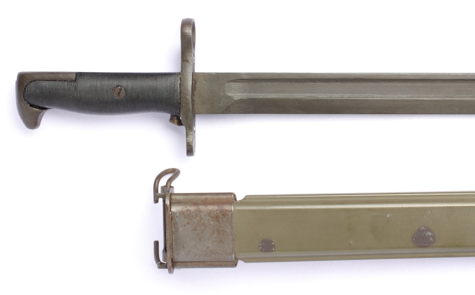 US ARMY M1942 UFH SPRINGFIELD BAYONET AND SCABBARD