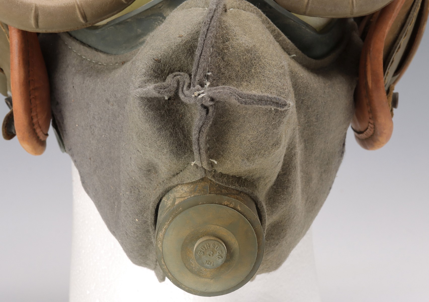 US ARMY TANKER HELMET, GOGGLES AND MASK GROUPING