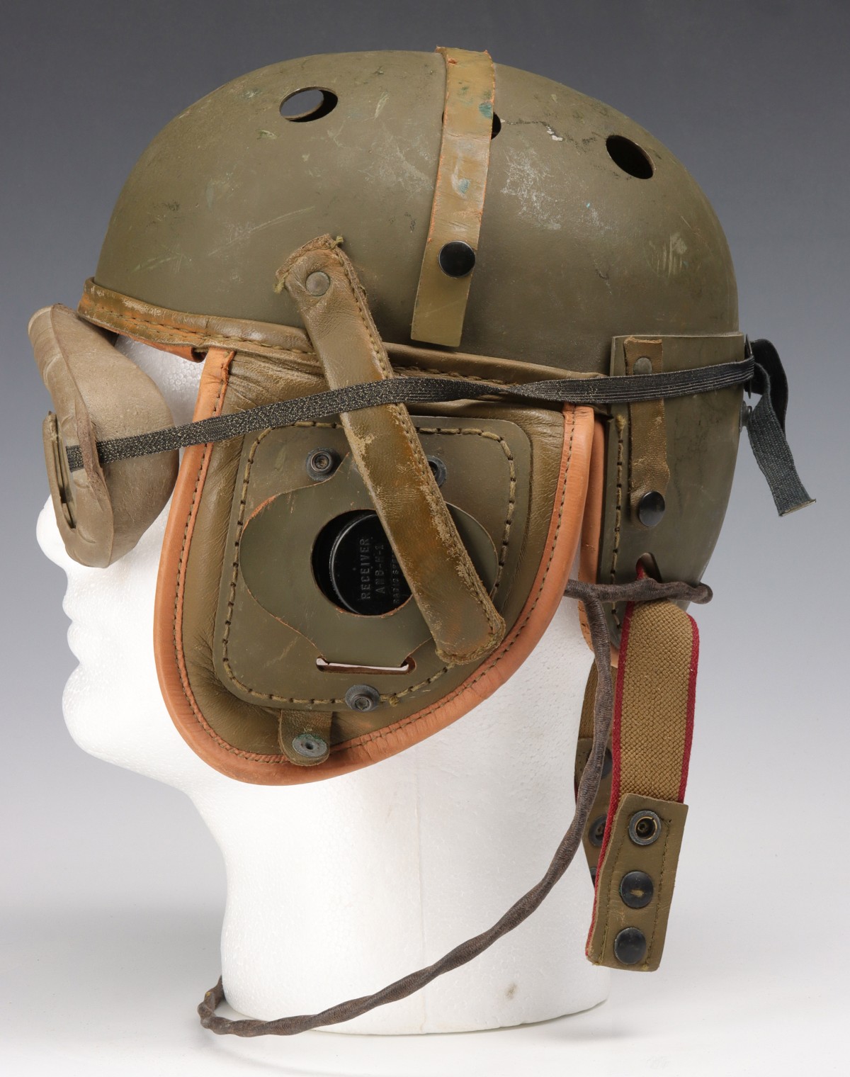 US ARMY TANKER HELMET AND GOGGLES GROUPING