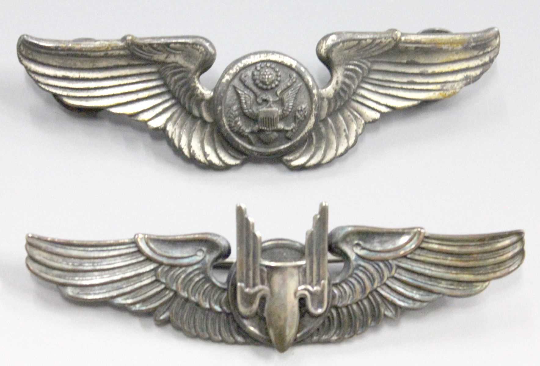 FIVE STERLING AAF WINGS, BOMBARDIER, GUNNER, AIR CREW