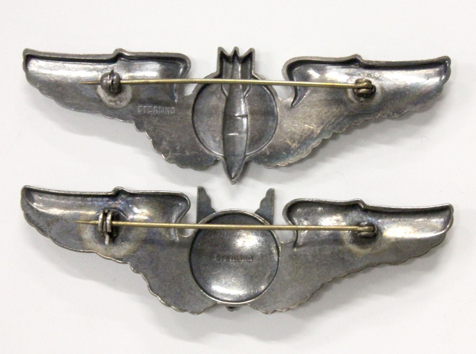 FIVE STERLING AAF WINGS, BOMBARDIER, GUNNER, AIR CREW