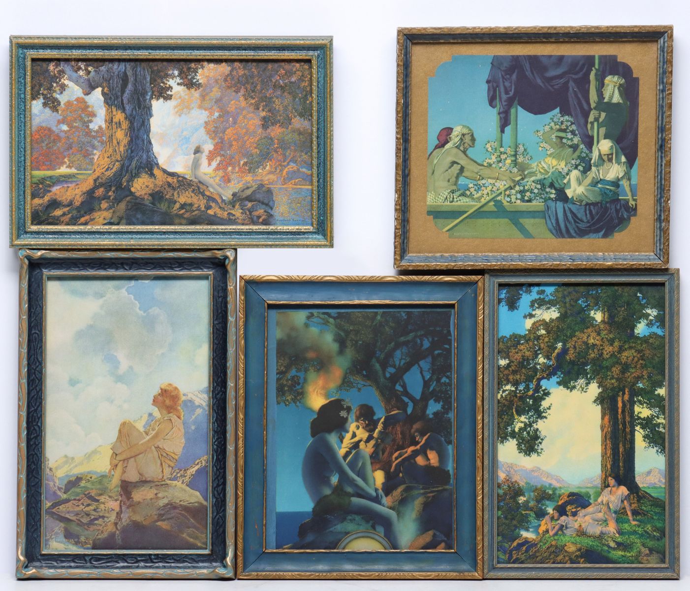 FIVE 1930s EXAMPLES OF MAXFIELD PARRISH ILLUSTRATION