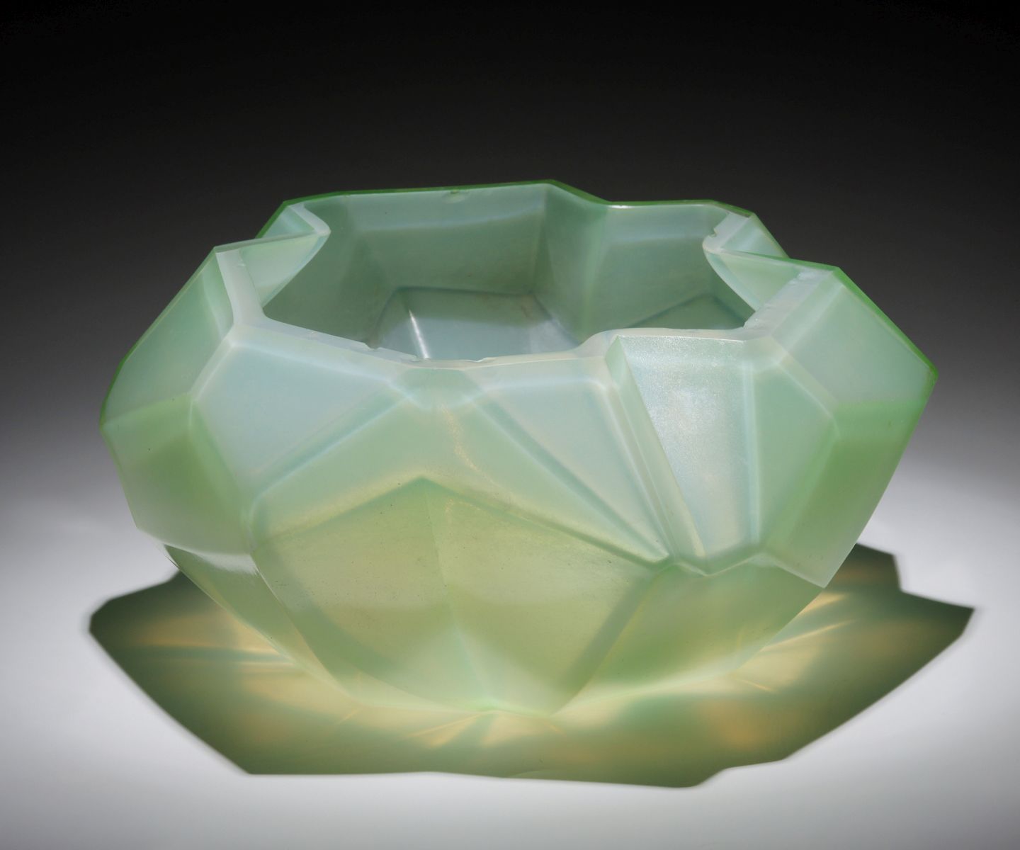 A SCARCE JADE GREEN RUBA ROMBIC BOWL CIRCA 1928