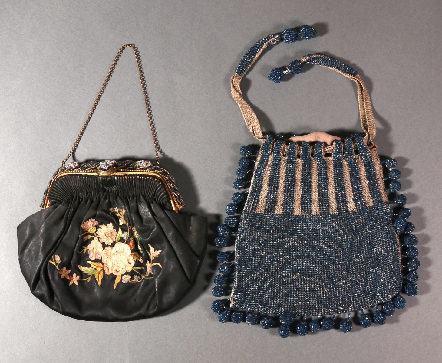 SIX ANTIQUE AND VINTAGE BEADED AND OTHER PURSES