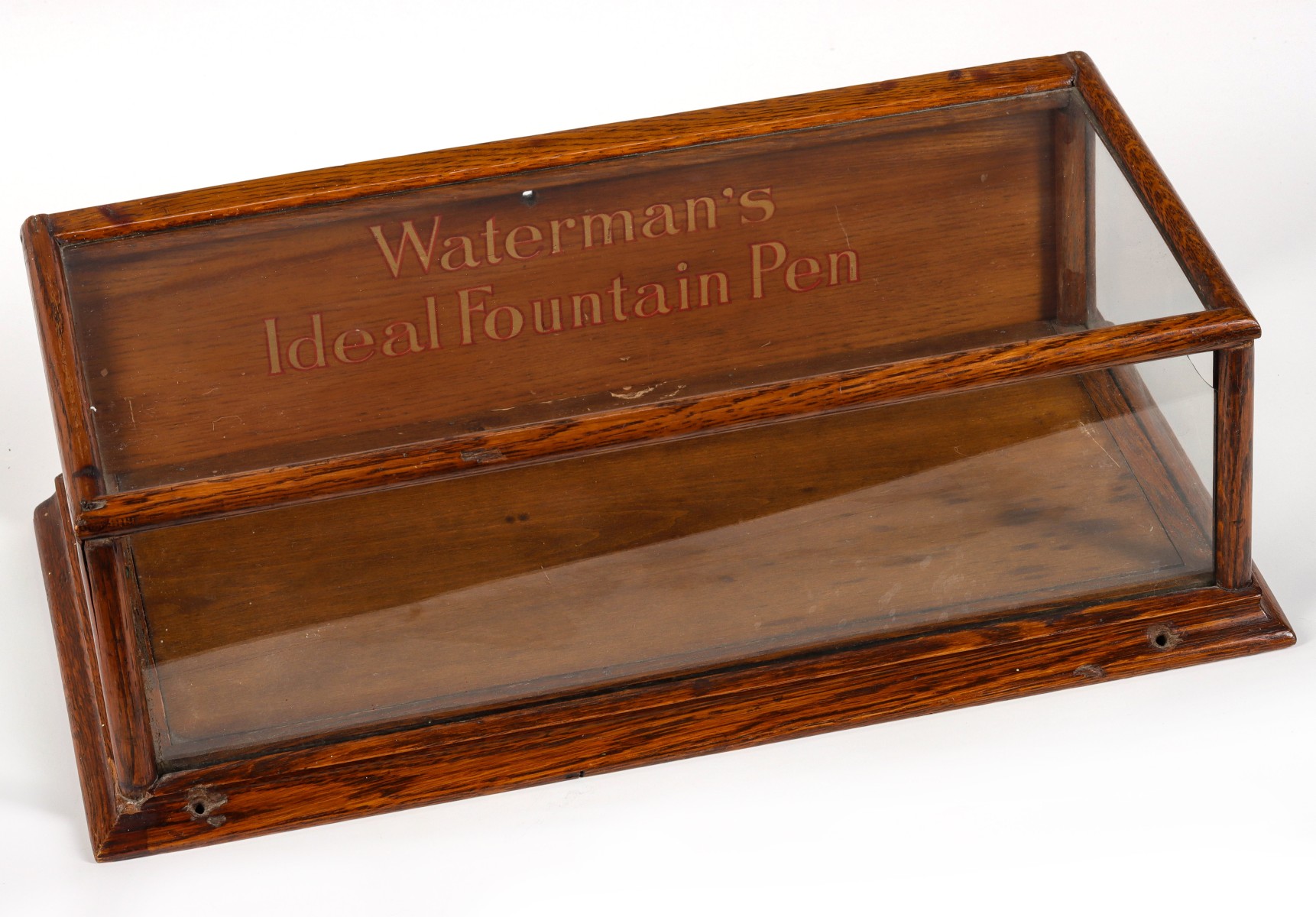 OAK SHOWCASE ADVERTISING WATERMAN'S IDEAL FOUNTAIN PENS