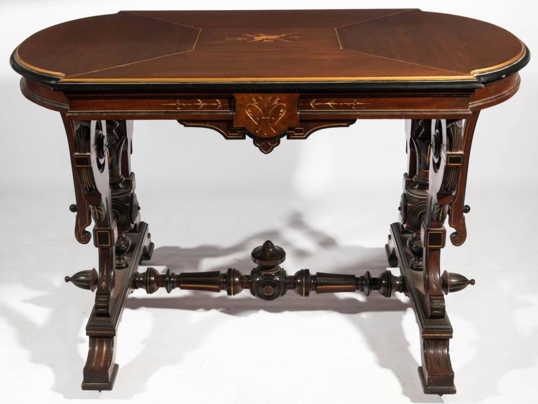 A VICTORIAN RENAISSANCE REVIVAL CENTER TABLE