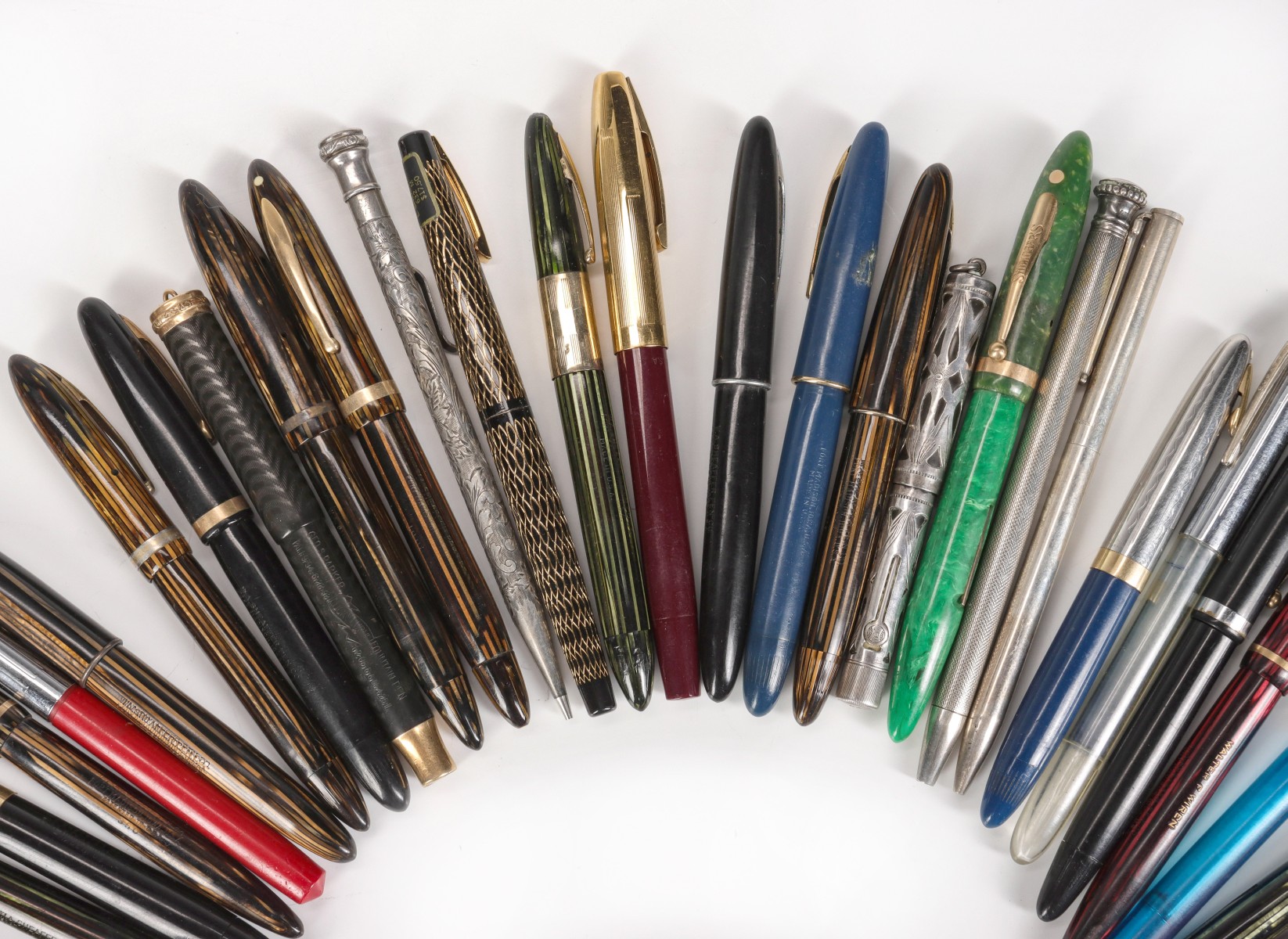 SCHAEFFER'S, PARKER AND STERLING SILVER FOUNTAIN PENS