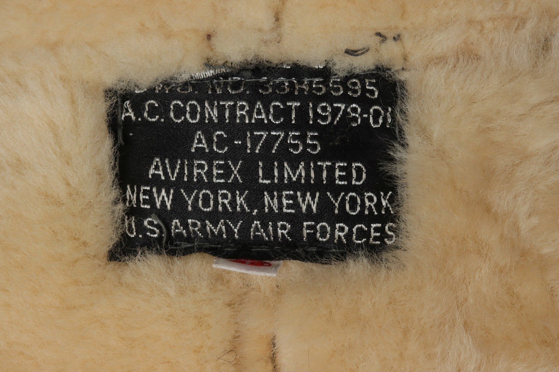 AN AVIREX LTD B-3 TYPE SHEARLING AVIATOR JACKET