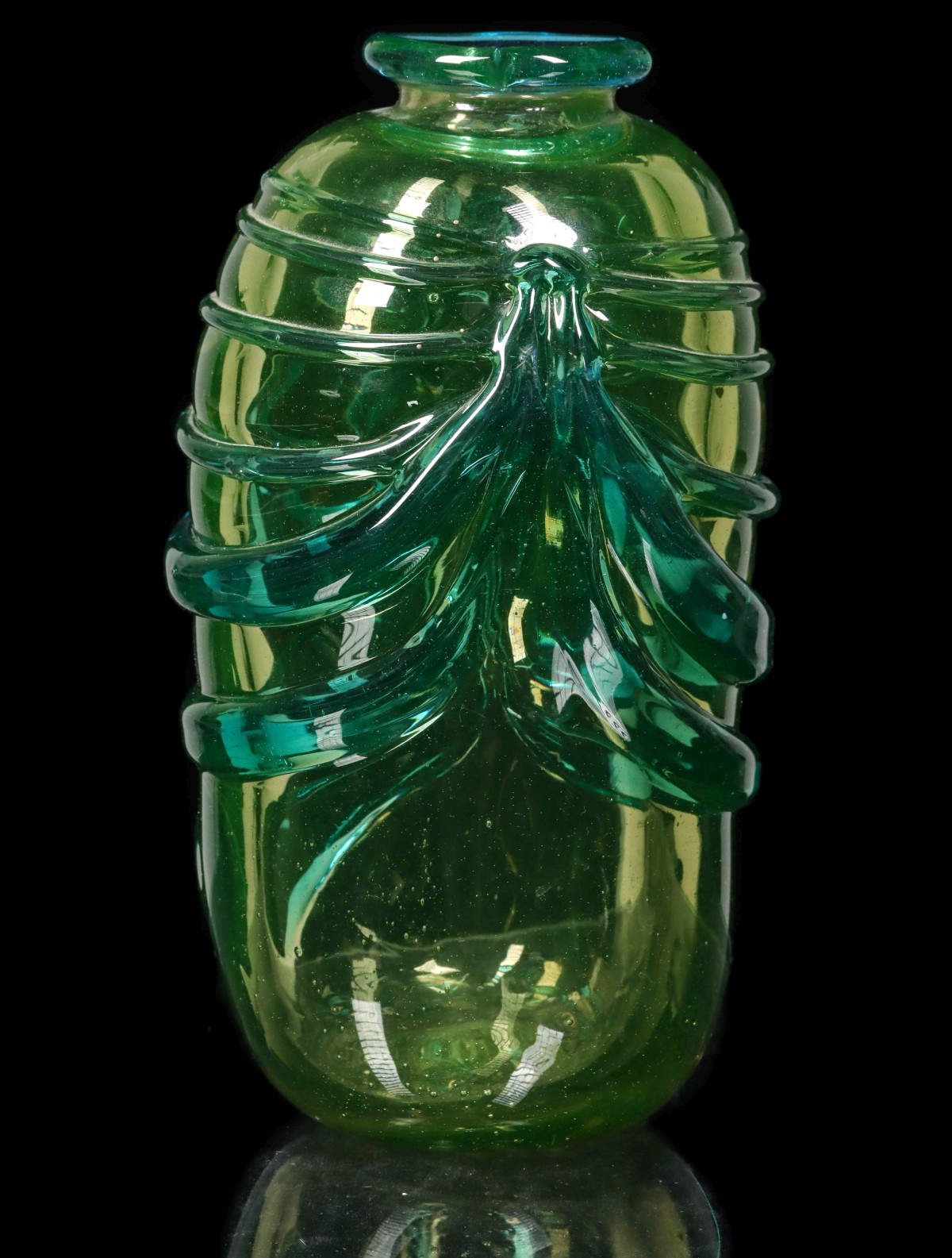 A RARE SHELDON CAREY (1911-2000) STUDIO GLASS VASE