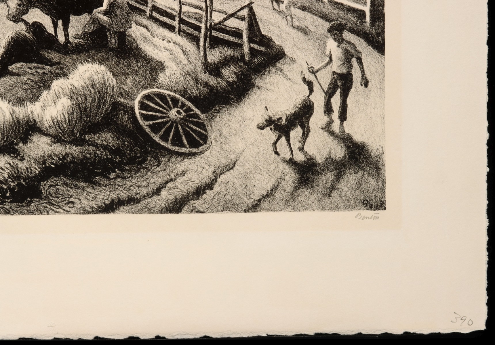 THOMAS HART BENTON (1889-1975) PENCIL SIGNED LITHOGRAPH