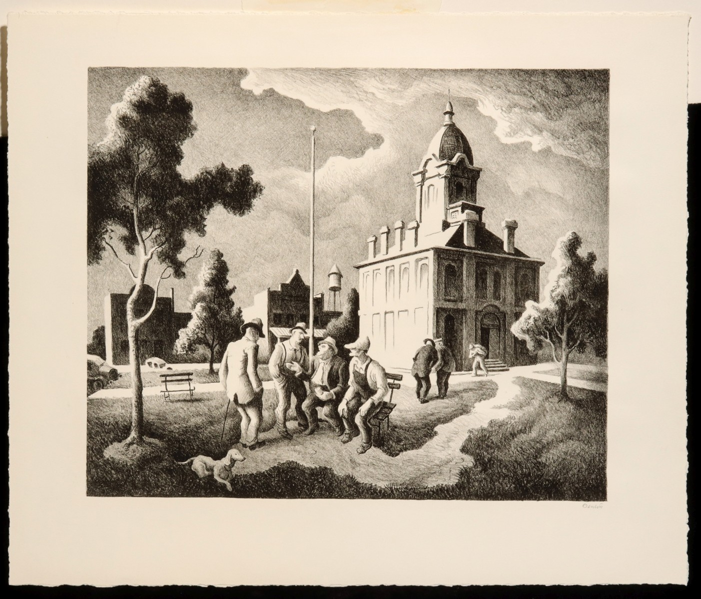 THOMAS HART BENTON (1889-1975) PENCIL SIGNED LITHOGRAPH