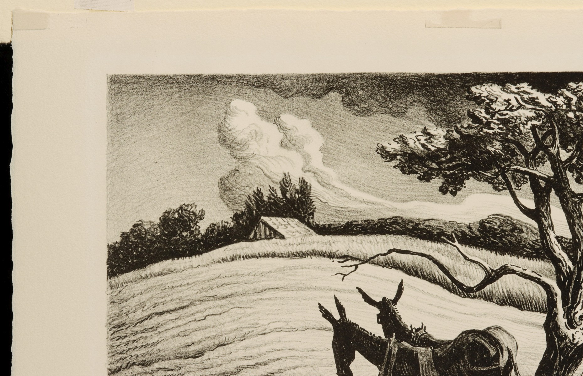 THOMAS HART BENTON (1889-1975) PENCIL SIGNED LITHOGRAPH